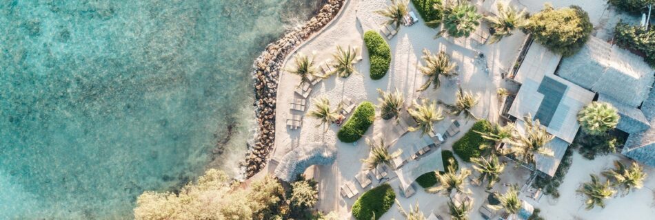 Luchtfoto van Jan Thiel op Curaçao