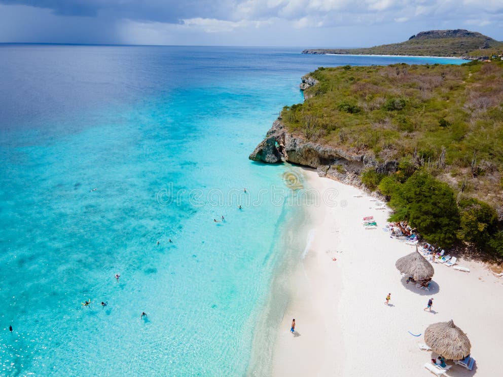 Cas Abao Beach op Curaçao met wit zand en turquoise water